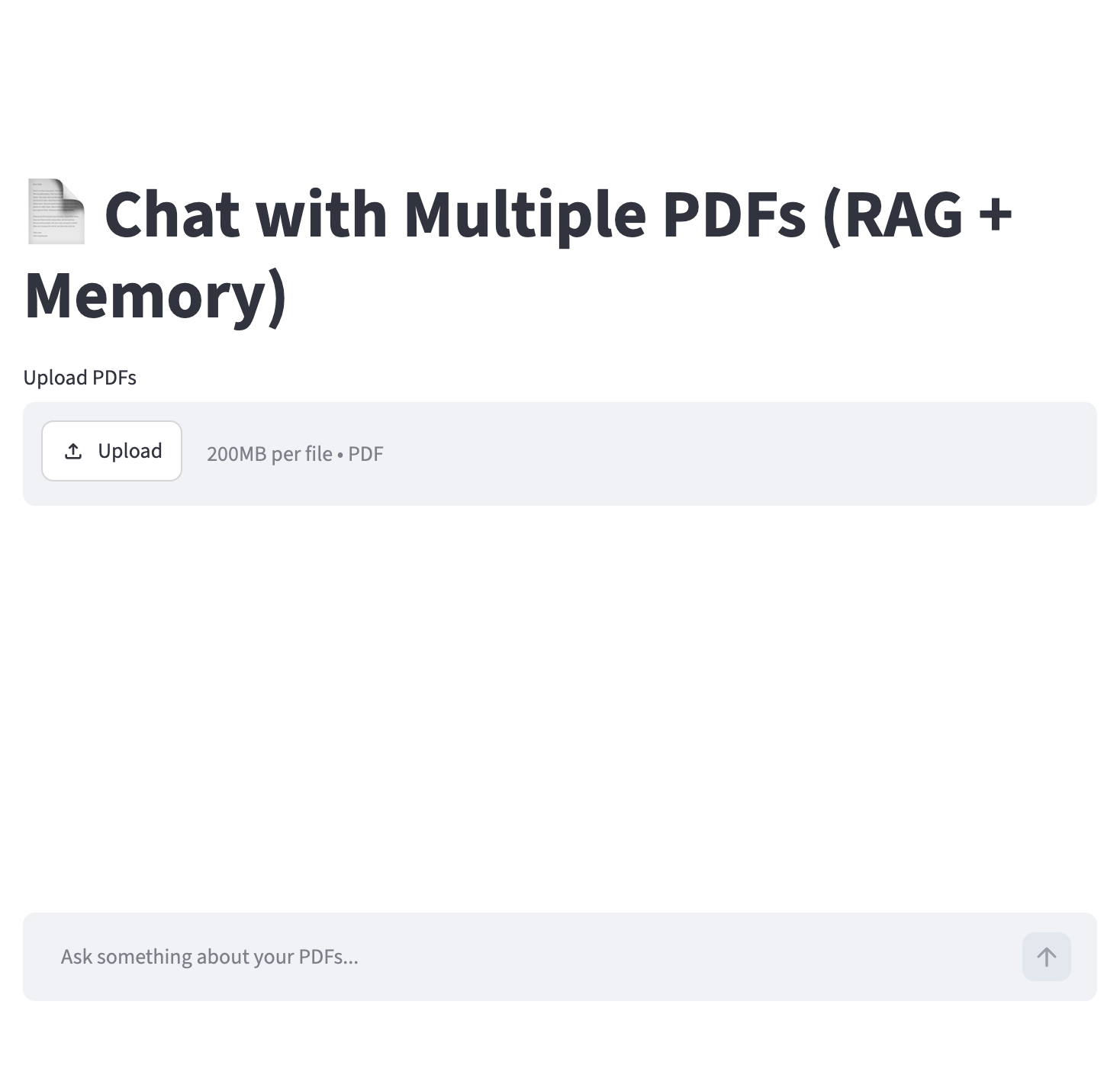 AI-Powered Chat with Multiple PDFs
